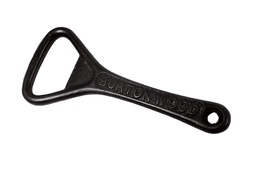 Vintage Cast Iron Crown Cork Bottle Opener Burton Wood Ales Warrington Circa 1920s 1930s