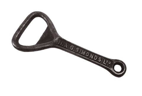 Vintage Cast Iron Crown Cork Bottle Opener H & G Simonds Brewery Reading 1920s 1930s