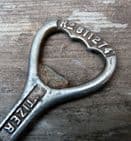 Vintage Cast Iron Crown Cork Bottle Opener Tizer Special 1938 Patent Registration Number 1940s 1950s