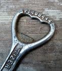 Vintage Cast Iron Crown Cork Bottle Opener Tizer Special 1938 Patent Registration Number 1940s 1950s