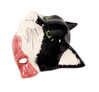 Vintage Ceramic Cat Face Pottery Head String Holder Phillip Laureston Babbacombe 60s Scissor Holder