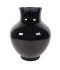 Vintage Ceramics Mottled Cobalt Blue Art Pottery Vase Lancastrian Pottery Blackpool 1970s Poole
