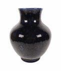 Vintage Ceramics Mottled Cobalt Blue Art Pottery Vase Lancastrian Pottery Blackpool 1970s Poole