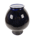 Vintage Ceramics Mottled Cobalt Blue Art Pottery Vase Lancastrian Pottery Blackpool 1970s Poole