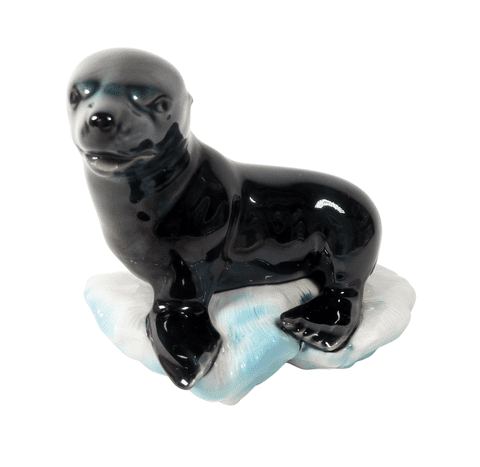 Vintage Ceramics Wade Porcelain William Harper Seal Sea Lion Blow Up Figure 1960s Original Label