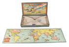 Vintage Chad Valley Harborne Aerial Post Boxed Board Game Bi-Plane Postal Air Aeroplane Circa 1930s