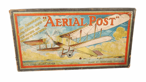 Vintage Chad Valley Harborne Aerial Post Boxed Board Game Bi-Plane Postal Air Aeroplane Circa 1930s