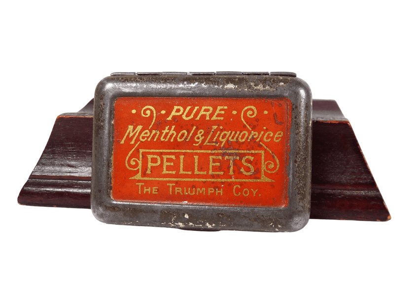 Vintage Chemist The Triumph Coy Pure Menthol & Liquorice Pellets Tin Throat Medicine