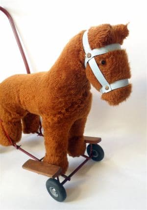 Vintage Child's Push Ride Along Walker Toy Horse Lines Bros Triang Interior Design