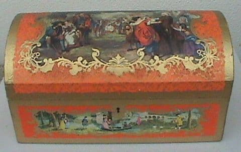 Vintage Chocolate Box Joseph Terry & Co. Ltd York Terry's Dome Top Chest 18th Century Scene, 1960s