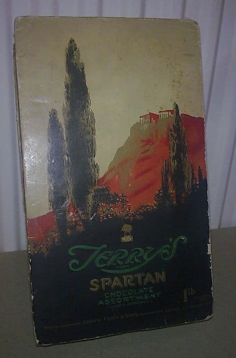 Vintage Chocolate Box Spartan Joseph Terry & Co. Ltd York Terry's Art Deco Style Scene, 1950s