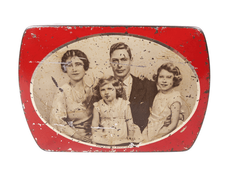 Vintage Chocolate Tin Beechs Ltd Preston Toffee Royal King George VI Queen Mother Elizabeth Margaret