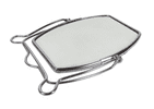 Vintage Chrome Diamond Brand Folding Vanity Mirror Circa 1960s Travel Potala Palace Tibet Lhasa