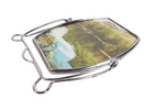 Vintage Chrome Diamond Brand Folding Vanity Mirror Circa 1960s Travel Potala Palace Tibet Lhasa