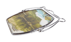 Vintage Chrome Diamond Brand Folding Vanity Mirror Circa 1960s Travel Potala Palace Tibet Lhasa