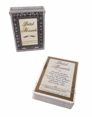 Vintage Commemorative 1981 British Monarchs Royal Wedding Grimaud Paris Playing Cards Boxed Sealed