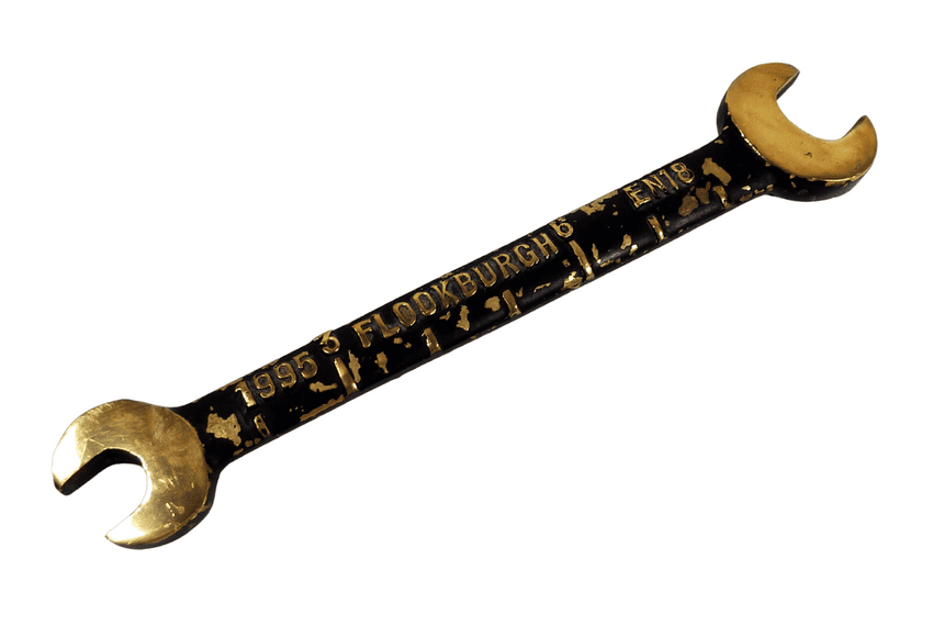 Vintage CSVVS Cumbria Steam Gathering Brass Spanner Flookburgh 1995 EN18 Ferguson Tractor Plough