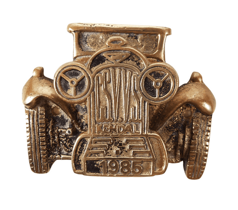 Vintage CSVVS  Cumbria Steam Gathering Vehicle Society Brass Car Door Knocker Souvenir Kendal 1985