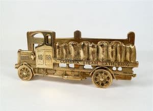 Vintage CSVVS Cumbria Steam Gathering Vehicle Society Brass Truck Letter Rack Flookburgh1988