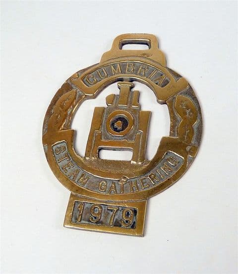 Vintage CSVVS Cumbria Steam Gathering Vehicle Society Horse Brass Souvenir Kendal 1979