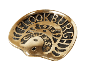 Vintage CSVVS Cumbria Steam & Vintage Vehicle Society Brass Tractor Seat Souvenir Flookburgh 1986