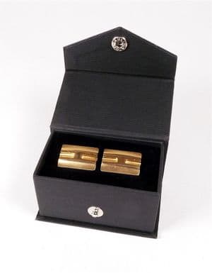 Vintage Cufflinks West German Goldtone Gold Tone Designer Fashion Circa 1970s