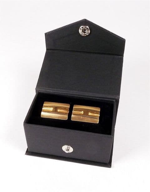 Vintage Cufflinks West German Goldtone Gold Tone Designer Fashion Circa 1970s