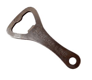 Vintage Cunard Line England Nickel Plated Steel Bottle Opener 1950s Ocean Cruise Liner Shipping