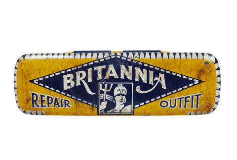 Vintage Cycling Tin Lee-Healey Leicester Britannia Repair Outfit Circa 1950s Bike Bicycle