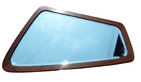 Vintage Danish MCM Mid Century Modern Wood Teak Asymmetrical Freeform Mirror 1950s Bevelled Glass