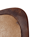 Vintage Danish MCM Mid Century Modern Wood Teak Asymmetrical Freeform Mirror 1950s Bevelled Glass