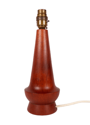 Vintage Danish MCM Mid Century Modernist Wood Teak Designer Lamp Base Circa 1960s Wooden