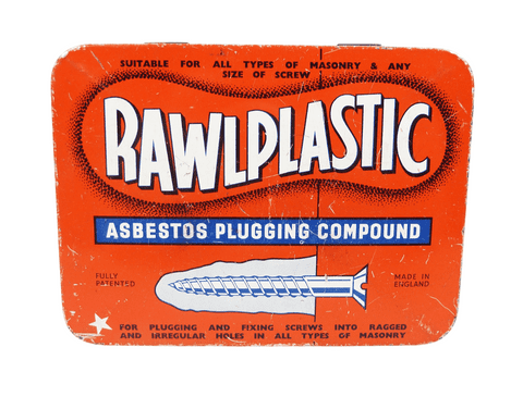 Vintage Decorating DIY Rawlplugs Rawlplastic Tin Asbestos Plugging Compound Plugs Circa 1960s