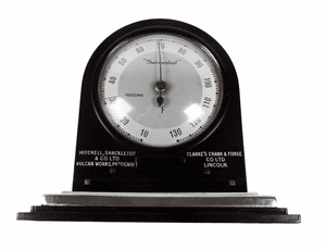 Vintage Desk Advertising Art Deco Bakelite Thermodial Desk Thermometer Mitchell Shackleton Clarks