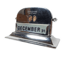 Vintage Desk Office Advertising Chrome Perpetual Calendar Craigpark Electric Cables Glasgow Art Deco