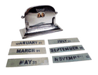 Vintage Desk Office Advertising Chrome Perpetual Calendar Craigpark Electric Cables Glasgow Art Deco