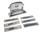 Vintage Desk Office Advertising Chrome Perpetual Calendar Craigpark Electric Cables Glasgow Art Deco