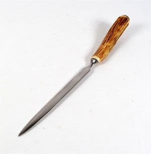 Vintage Desk Office Stag Deer Horn Antler Paper Knife Letter Opener Possibly Scottish