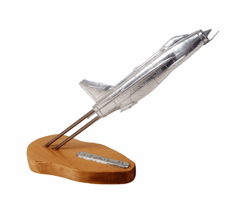 Vintage Desk Ornament Model English Electric Lightning Mk6 Aluminium Jet Fighter Aircraft Plane