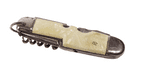 Vintage Dutch Menin Gate Souvenir Pictorial Multi Pocket Knife Corkscrew Glass Cutter Opener Reamer