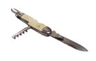 Vintage Dutch Menin Gate Souvenir Pictorial Multi Pocket Knife Corkscrew Glass Cutter Opener Reamer