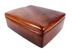 Vintage Elsa Peretti Wave Tiffany & Co Brown Leather Designer Luxury Two Level Jewellery Jewelry Box