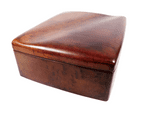 Vintage Elsa Peretti Wave Tiffany & Co Brown Leather Designer Luxury Two Level Jewellery Jewelry Box