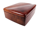 Vintage Elsa Peretti Wave Tiffany & Co Brown Leather Designer Luxury Two Level Jewellery Jewelry Box