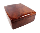 Vintage Elsa Peretti Wave Tiffany & Co Brown Leather Designer Luxury Two Level Jewellery Jewelry Box