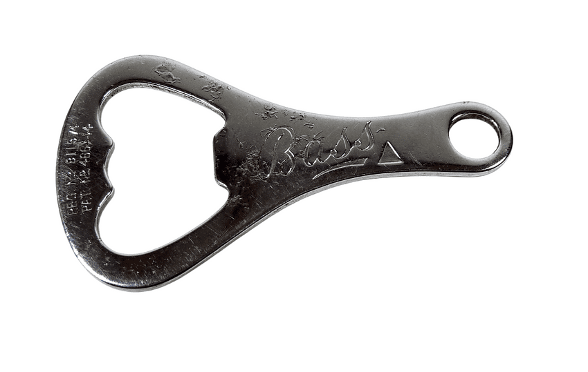 Vintage English Chrome Plated 1937 Patent 1936 Registration Bottle Opener Bass Brewery Lager Beer