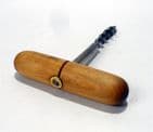 Vintage English Self Puller T Tee Corkscrew Circa 1930s Cigar Type Wooden Wood Handle
