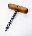 Vintage English Self Puller T Tee Corkscrew Circa 1930s Cigar Type Wooden Wood Handle