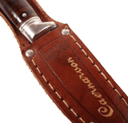 Vintage English Sheath Knife Richards Sheffield Tent Brand Souvenir Caernarvon Wales Banded Design