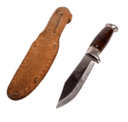 Vintage English Sheath Knife Richards Sheffield Tent Brand Souvenir Caernarvon Wales Banded Design
